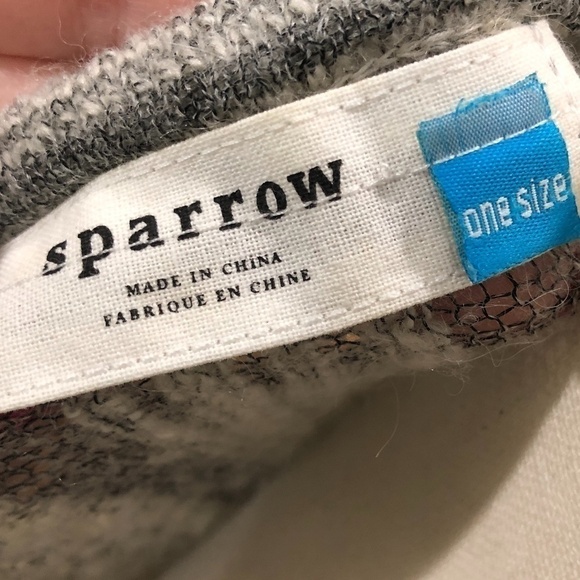 𝅺Anthropologie Sparrow Gray Wool Alpaca Poncho Sweater, One Size - Picture 8 of 10